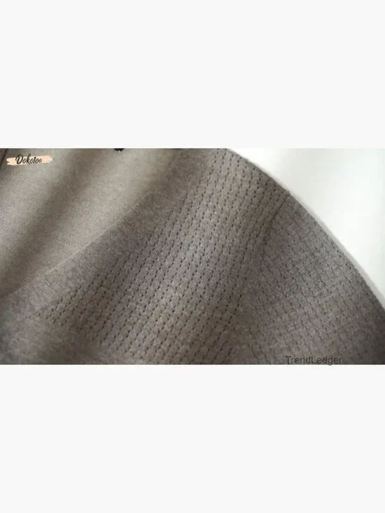 Wool Blend Cardigan Sweater Long Sleeve V-Neck Hollow Out Knit - Picture 7 of 7